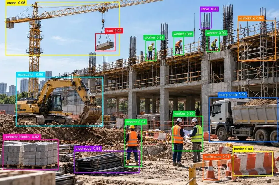 Worker & Personnel Detection and Construction Machinery & Equipment Annotation