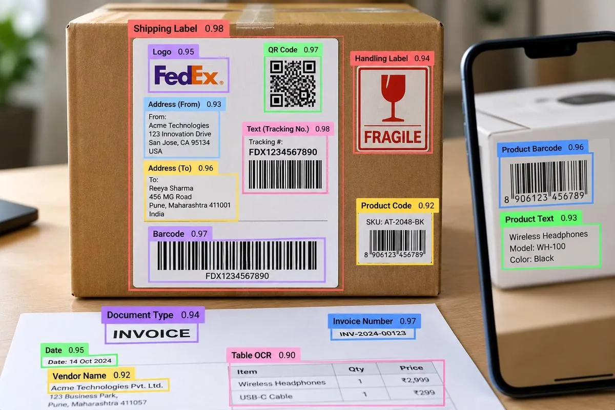 Worker & Activity Annotation and Barcode, Label & OCR Annotation