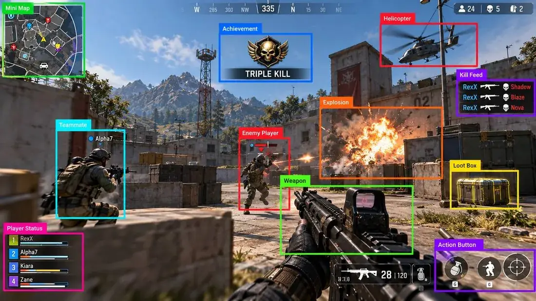 Gaming Video & Highlight Annotation and Interactive & Multimodal Annotation