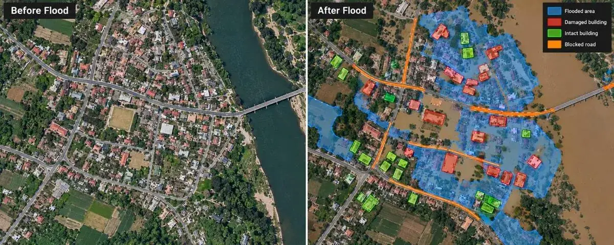 Water & Coastal Feature Annotation and Disaster & Damage Annotation