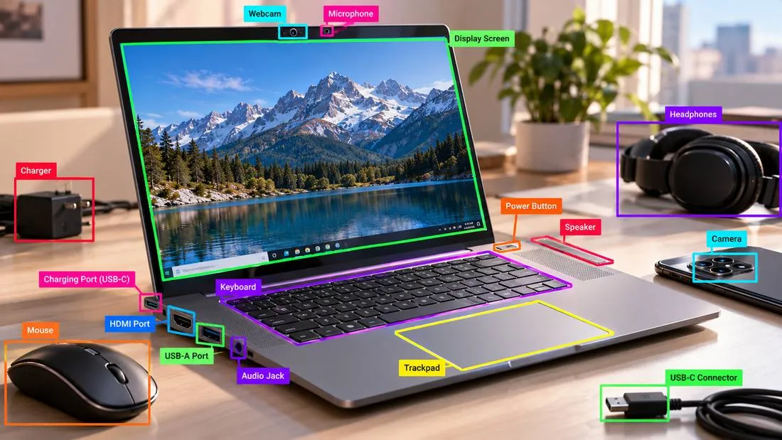 Device Component & Port Annotation and User Interaction Annotation