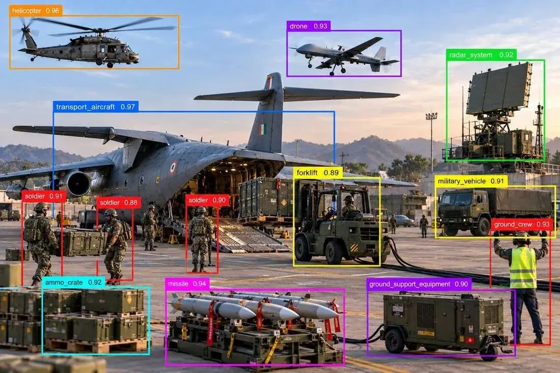 Military Vehicle & Equipment Detection and Aircraft & Aerial Platform Annotation