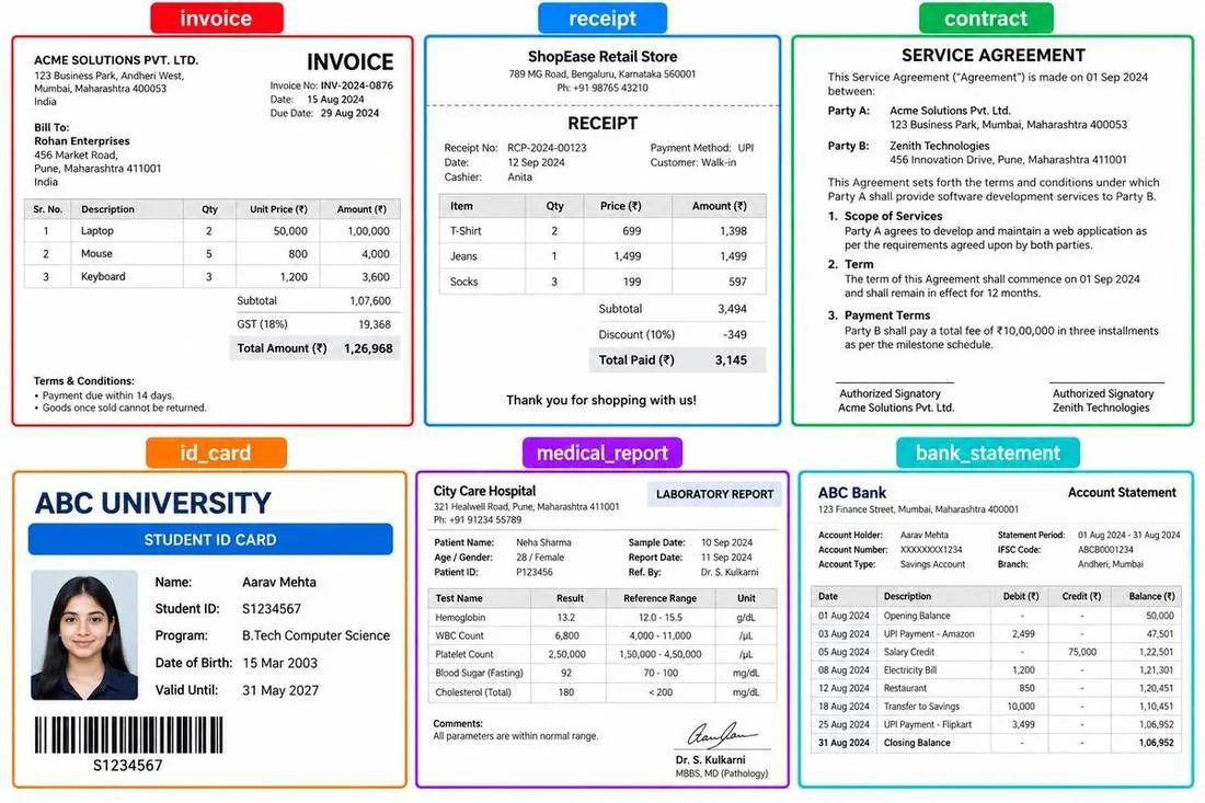 Document Classification & Entity Annotation and Handwriting & Complex Document Annotation