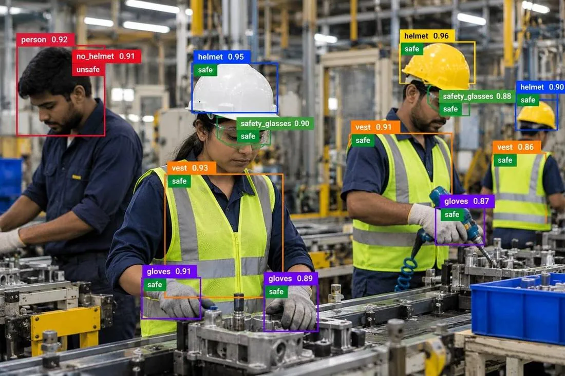 Production Line Annotation and Worker & PPE Annotation